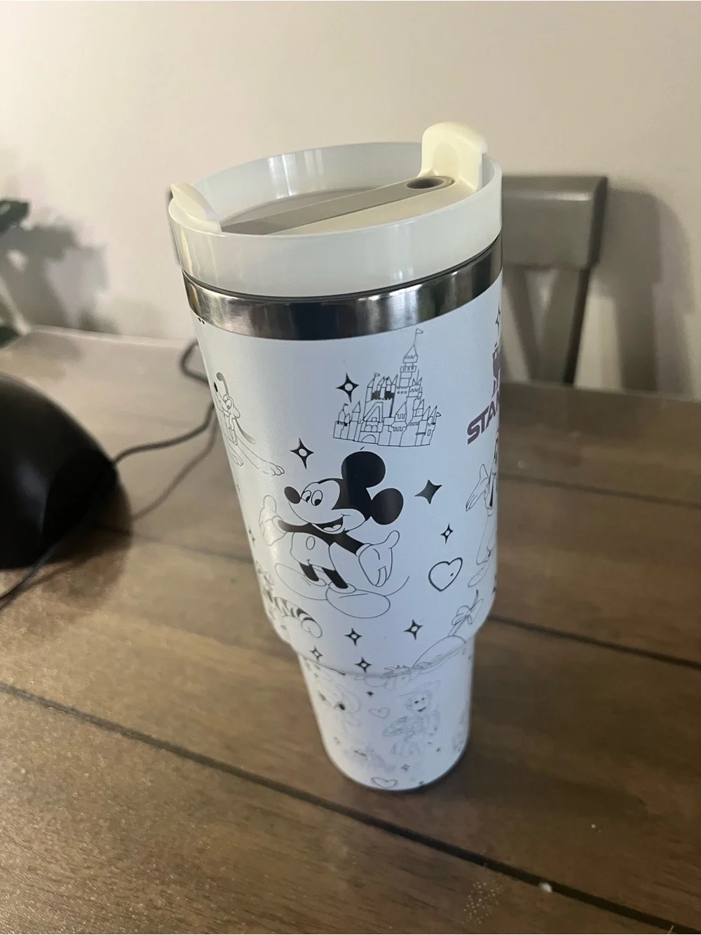 Stanley White Disney Character Travel Mug with Handle
